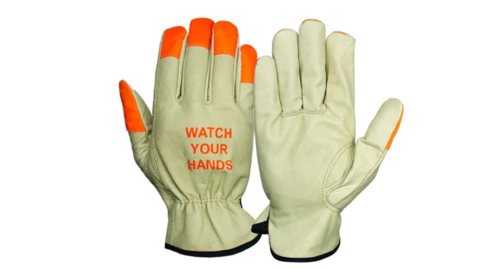 GRAIN COWHIDE DRIVER WATCH YOUR HANDS - Leather Gloves